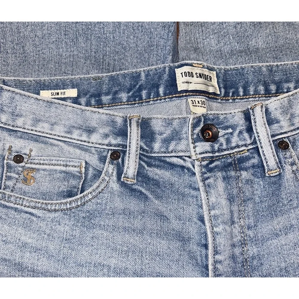 Todd Snyder Slim Fit Stretch 5 Pocket‎ Jeans Men Size 31 X 30 (actual 31 x 29.5)